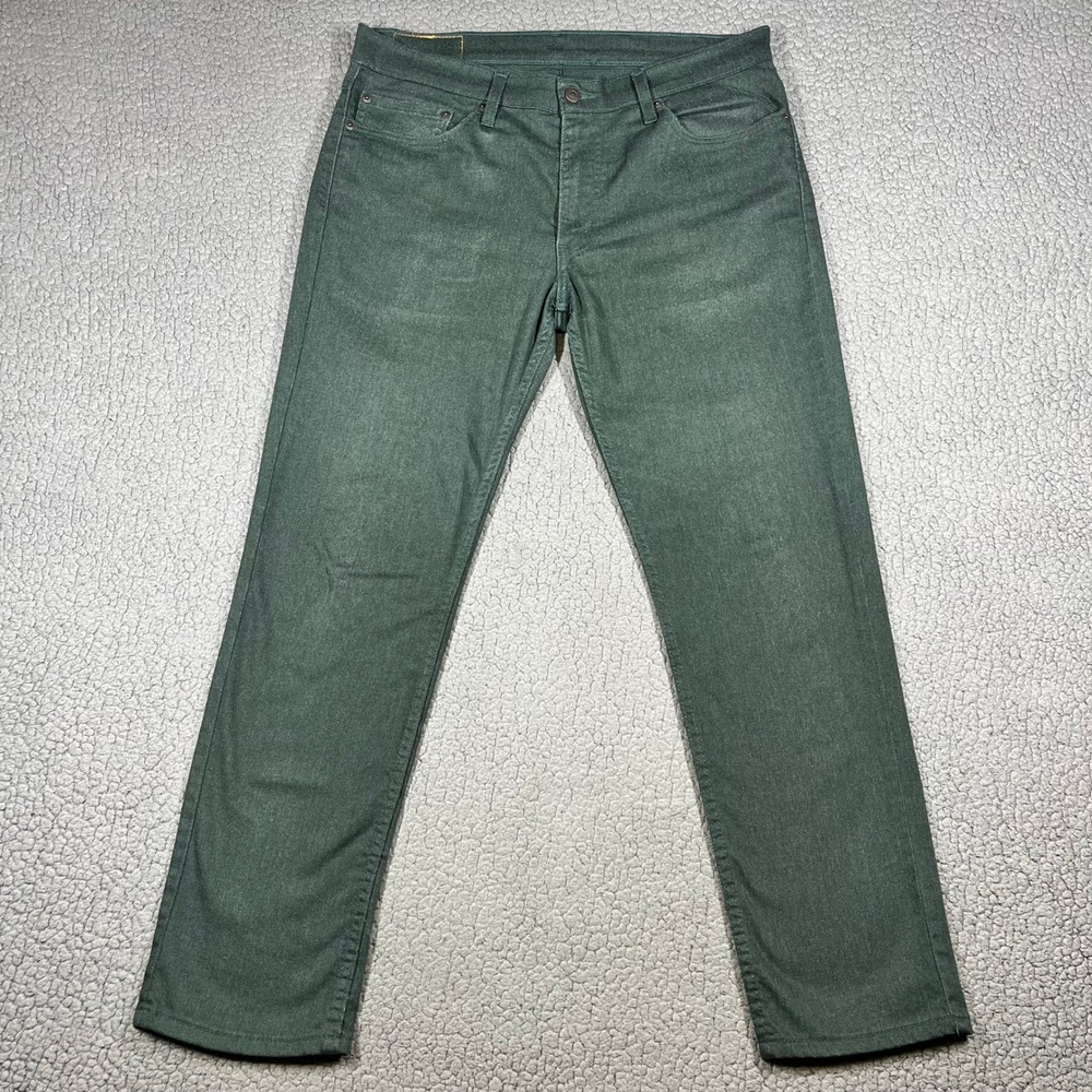 Levi's 511 Slim Fit Pants Mens 34x30 Stretch Twill Green Casual